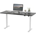 We'Re It Lift it, 60"x30" Electric Sit Stand Desk, Effortless Touch Up/Down, Charcoal Strand Top, White Base VL12WH6030-6307